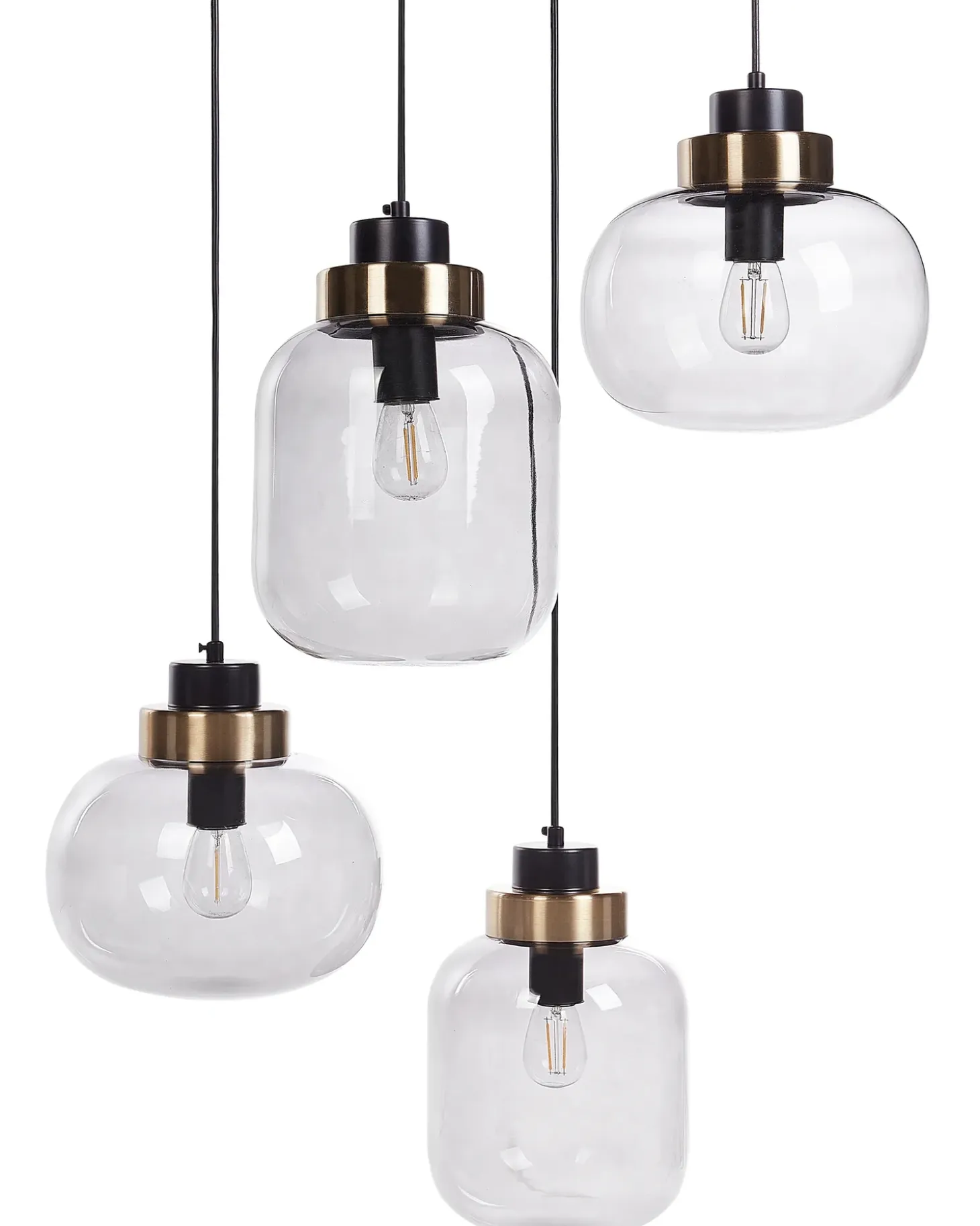 Loftlampe ZAYANDE Glas Lysegrå