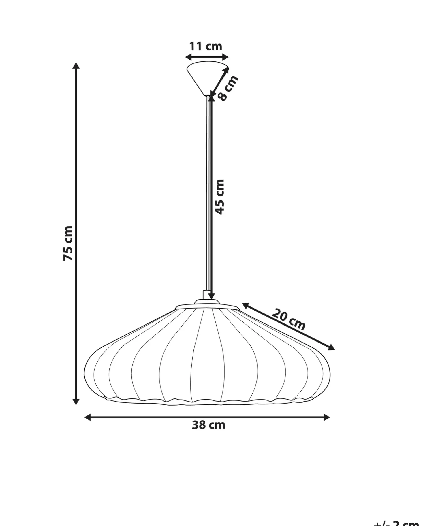 Loftlampe ZULIA Syntetisk materiale Hvid