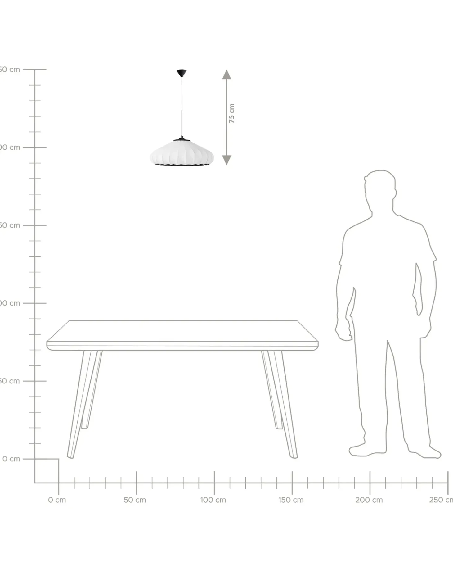 Loftlampe ZULIA Syntetisk materiale Hvid