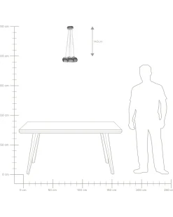 Loftlampe OLZA Metal Sølv