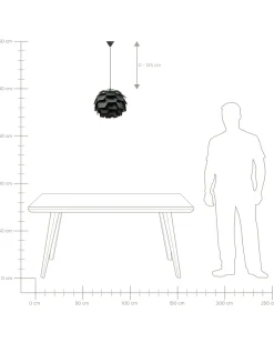 Loftlampe SEGRE S Sort