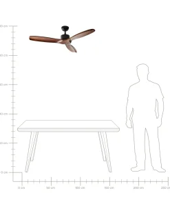 Loftsventilator ARANI Med fjernbetjening Mørkebrun