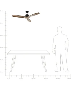 Loftsventilator ARANI Med fjernbetjening Brun