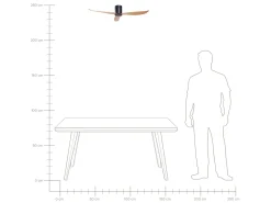 Loftsventilator MALAD Med fjernbetjening Sort