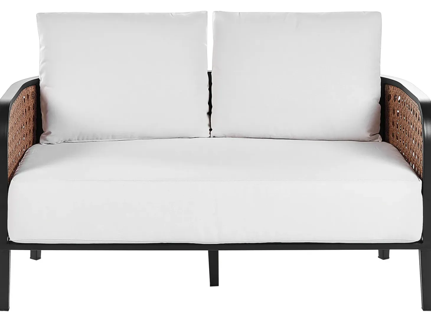 Loungesæt med bord 2 personers MONTEFALCO Metal Hvid