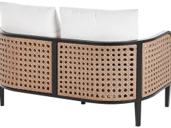 Loungesæt med bord 2 personers MONTEFALCO Metal Hvid