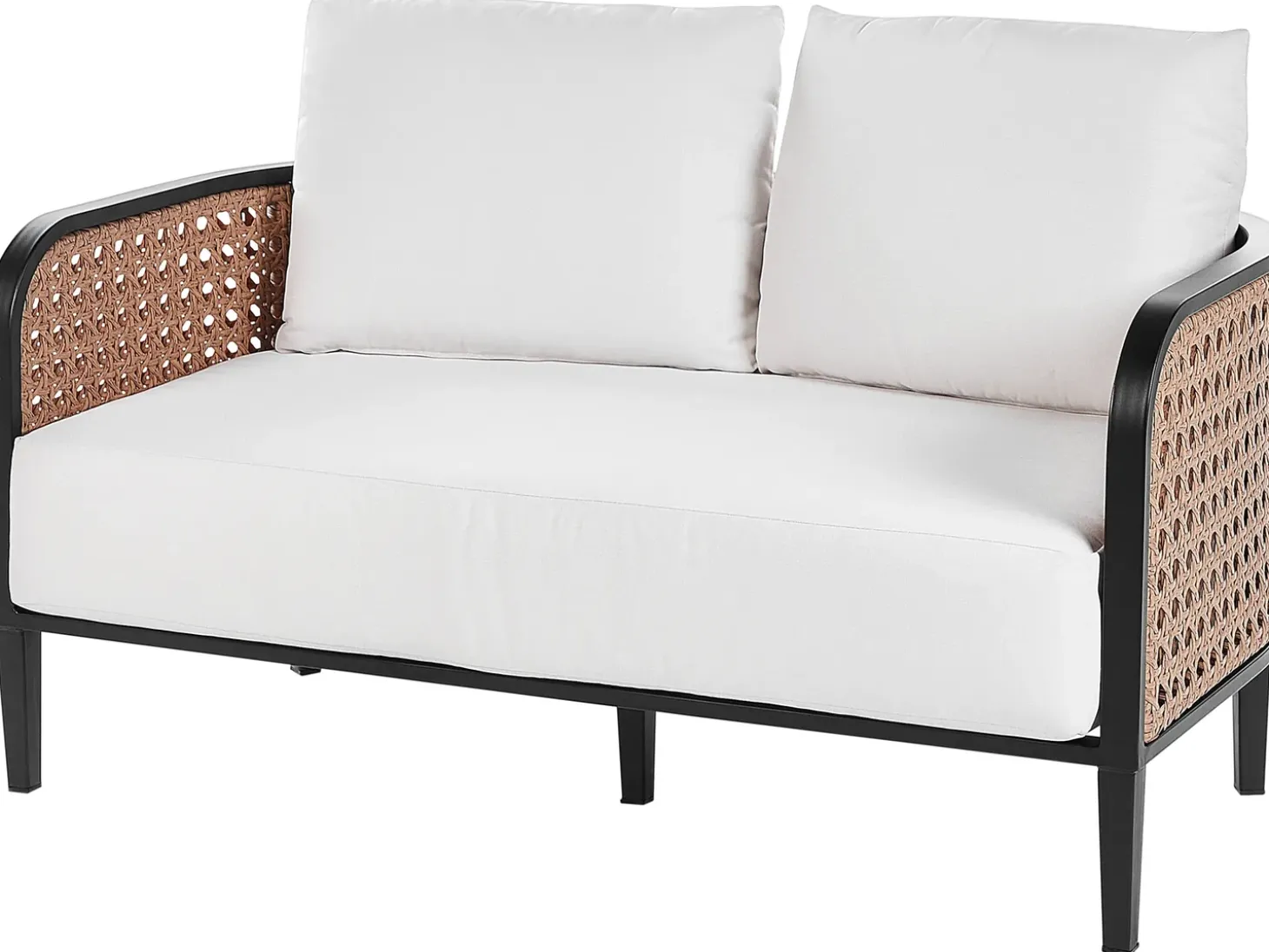 Loungesæt med bord 2 personers MONTEFALCO Metal Hvid