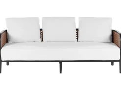 Loungesæt med bord 3 personers MONTEFALCO Metal Hvid