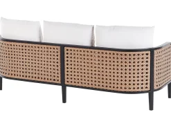 Loungesæt med bord 3 personers MONTEFALCO Metal Hvid