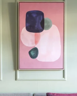 Lærred ADELFIA Abstrakt motiv 63 x 99 cm Multifarvet