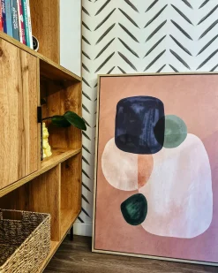 Lærred ADELFIA Abstrakt motiv 63 x 99 cm Multifarvet