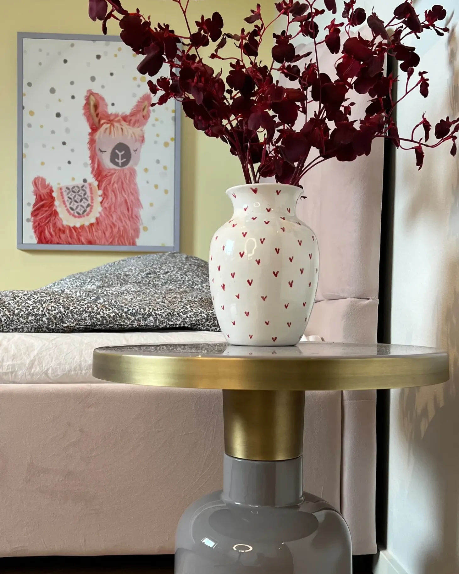 Lærred AFASSA Dyre motiv 60 x 80 cm Lyserød