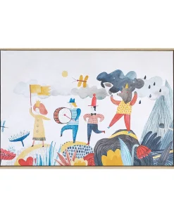 Lærred BIBBIENA Motiv for børn 63 x 99 cm Multifarvet