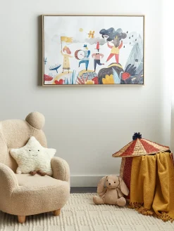 Lærred BIBBIENA Motiv for børn 63 x 99 cm Multifarvet