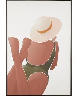 Lærred FELTRINA Feminint motiv 63 x 99 cm Hvid