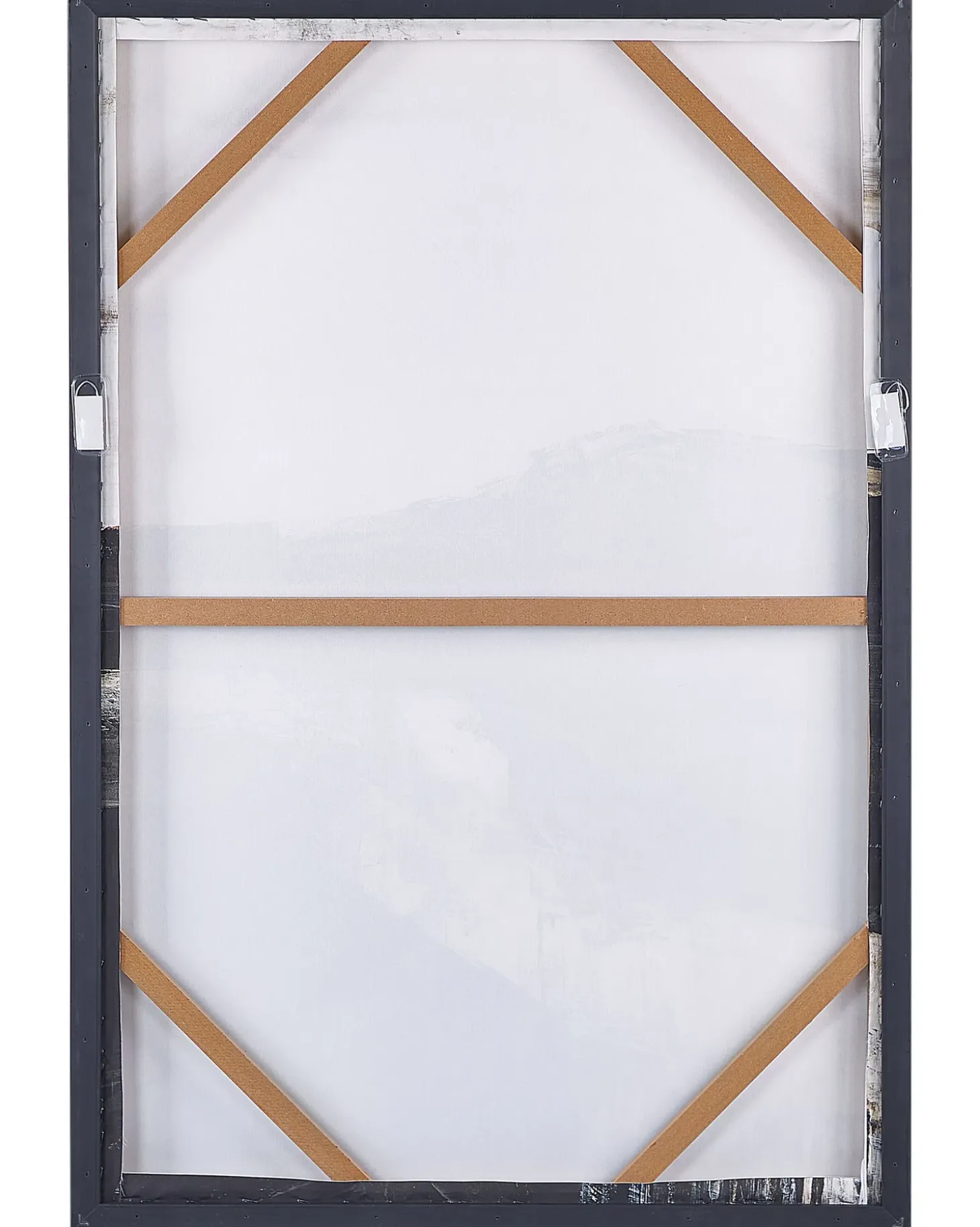 Lærred STATTE Abstrakt motiv 63 x 93 cm Sort
