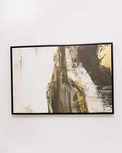 Lærred STATTE Abstrakt motiv 63 x 93 cm Sort