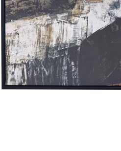 Lærred STATTE Abstrakt motiv 63 x 93 cm Sort