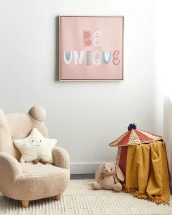 Lærred TAURISANO Motiv for børn 63 x 63 cm Lyserød