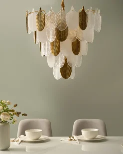Lysekrone AGUIRRE Glas Messing