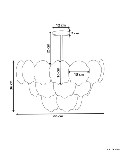 Lysekrone CAPLINA Glas Messing