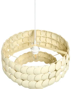 Lysekrone KOTMALE Kokosnødde-skal Lys Beige