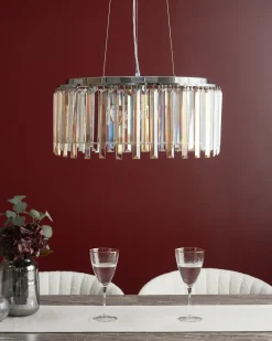 Lysekrone LAMEIRA Glas Sølv