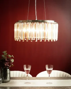 Lysekrone LAMEIRA Glas Sølv