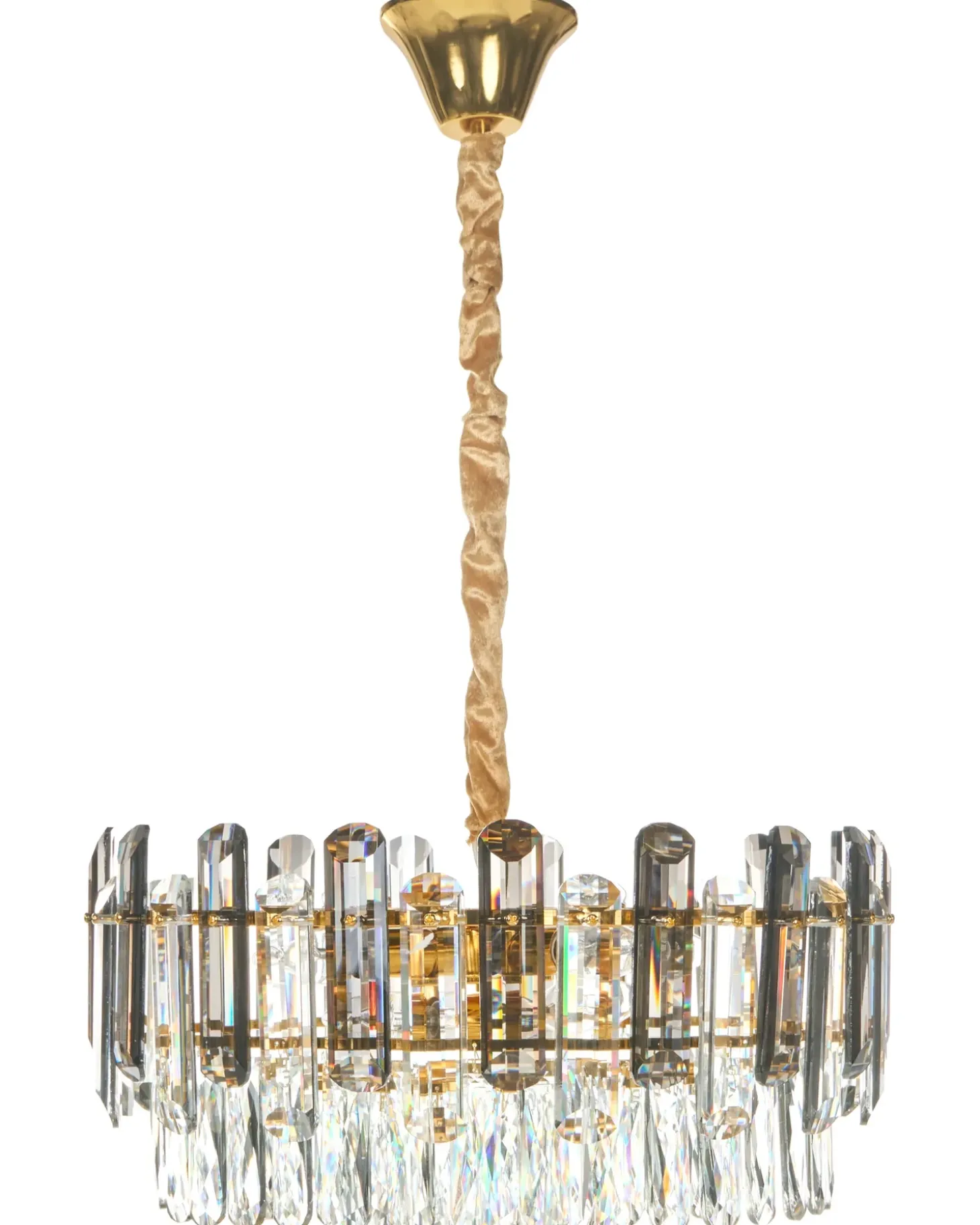 Lysekrone MANTARO Glas Guld