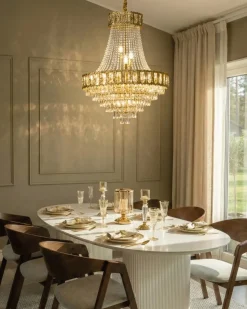 Lysekrone MEKI Krystal Guld