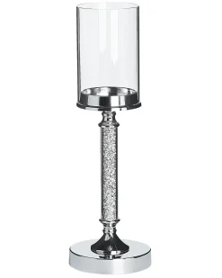 Lysestage ABBEVILLE Glas 41 cm Sølv