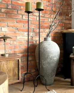 Lysestage ALMADA Metal 118 cm Sort