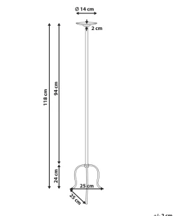 Lysestage ALMADA Metal 118 cm Sort