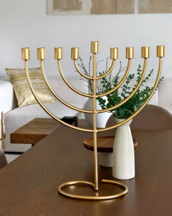 Lysestage AMORA Metal 50 cm Guld
