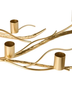 Lysestage ARRENTELA Metal 10 cm Guld