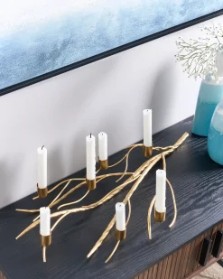 Lysestage ARRENTELA Metal 10 cm Guld