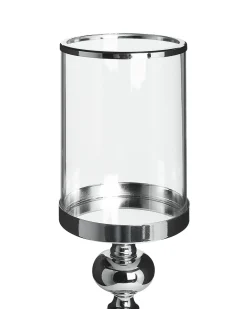 Lysestage BONAO Glas 42 cm Sølv