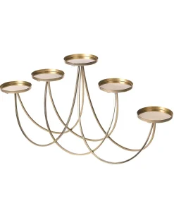 Lysestage BUARAN Metal 38 cm Guld