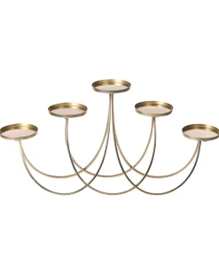 Lysestage BUARAN Metal 38 cm Guld