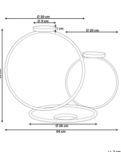 Lysestage CAKUNG Metal 33 cm Sort