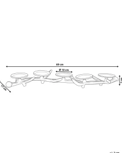 Lysestage CLEONAE Metal 7 cm Brun