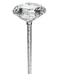 Lysestage KOFI Glas 23 cm Sølv