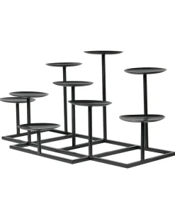 Lysestage LAMEGO Metal 23 cm Sort