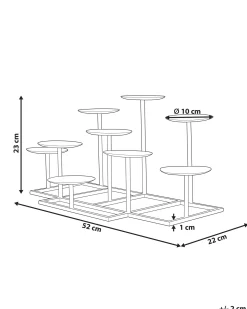 Lysestage LAMEGO Metal 23 cm Sort