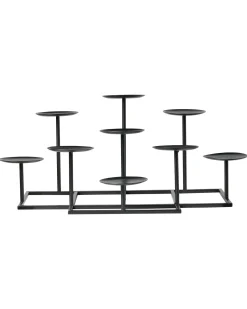 Lysestage LAMEGO Metal 23 cm Sort