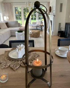 Lysestage MARAWI Metal 48 cm Guld