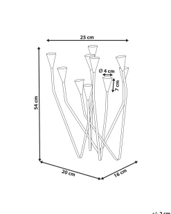 Lysestage MATOSINHOS Metal 54 cm Sort