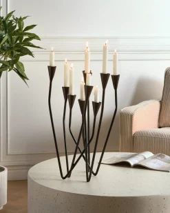 Lysestage MATOSINHOS Metal 54 cm Sort