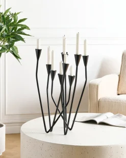 Lysestage MATOSINHOS Metal 54 cm Sort