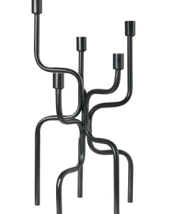 Lysestage PORRTELA Metal 50 cm Sort